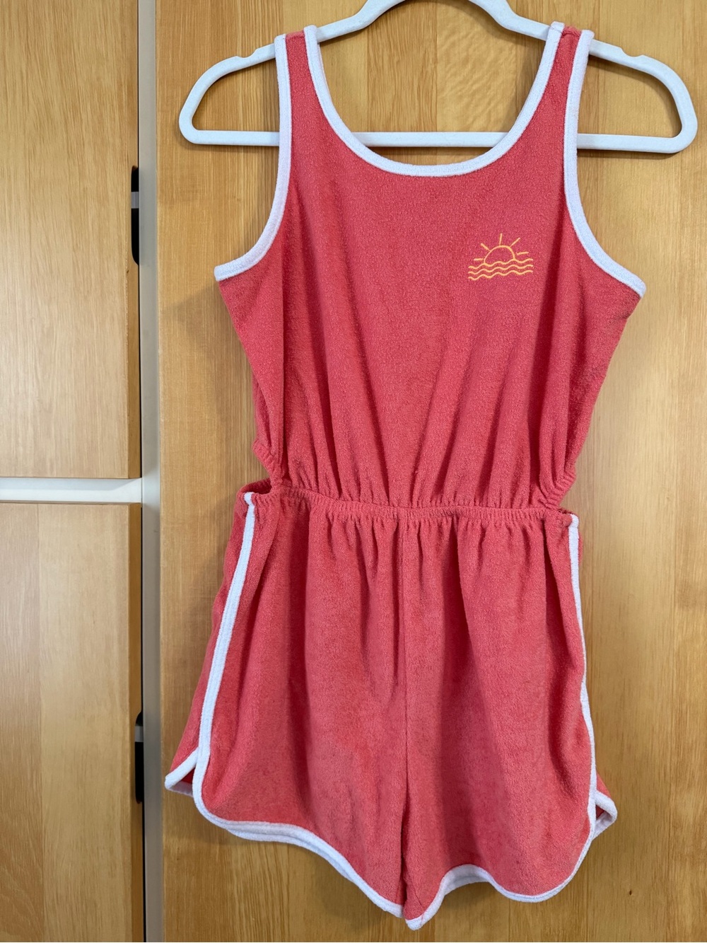 SO girls terrycloth romper shorts cut out sides size XL 14/16 vacation